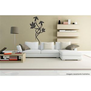 Adesivo Decorativo - Floral 005 - Tamanho: 60x110 cm - Branco