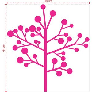 Adesivo Decorativo - Floral 007 - Tamanho: 60x64 cm - Rosa