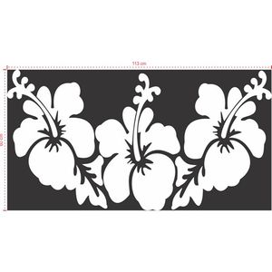 Adesivo Decorativo - Floral 009 - Tamanho: 113x60 cm - Branco