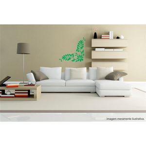 Adesivo Decorativo - Floral 020 - Tamanho: 60x64 cm - Branco