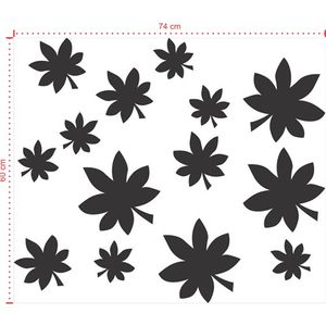 Adesivo Decorativo - Floral 021 - Tamanho: 74x60 cm - Verde