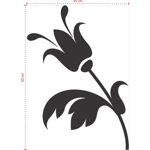 Adesivo Decorativo - Floral 028 - Tamanho: 60x85 cm - Rosa
