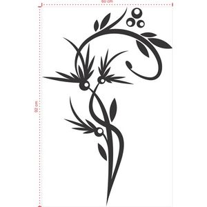 Adesivo Decorativo - Floral 029 - Tamanho: 60x92 cm - Branco