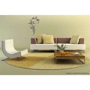 Adesivo Decorativo - Floral 029 - Tamanho: 60x92 cm - Branco