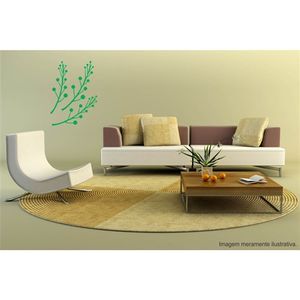 Adesivo Decorativo - Floral 032 - Tamanho: 60x82 cm - Branco