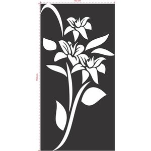 Adesivo Decorativo - Floral 033 - Tamanho: 60x118 cm - Branco