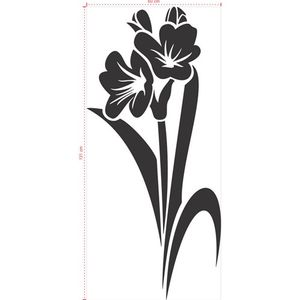 Adesivo Decorativo - Floral 034 - Tamanho: 60x131 cm - Branco