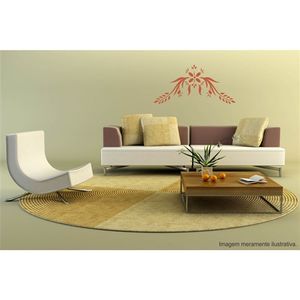 Adesivo Decorativo - Floral 035 - Tamanho: 126x60 cm - Branco