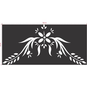 Adesivo Decorativo - Floral 035 - Tamanho: 126x60 cm - Marrom