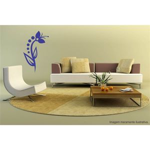 Adesivo Decorativo - Floral 038 - Tamanho: 60x98 cm - Branco