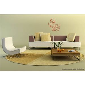 Adesivo Decorativo - Floral 039 - Tamanho: 60x66 cm - Branco