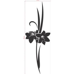 Adesivo Decorativo - Floral 040 - Tamanho: 52x150 cm - Branco