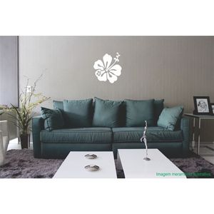 Adesivo Decorativo - Floral 041 - Tamanho: 60x65 cm - Branco