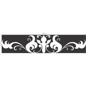 Adesivo Decorativo - Floral 045 - Tamanho: 150x33 cm - Preto