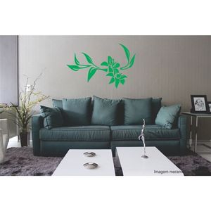 Adesivo Decorativo - Floral 048 - Tamanho: 92x60 cm - Verde