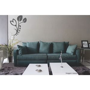 Adesivo Decorativo - Floral 058 - Tamanho: 60x73 cm - Branco