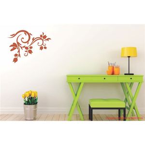 Adesivo Decorativo - Floral 062 - Tamanho: 79x60 cm - Branco