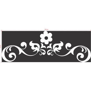 Adesivo Decorativo - Floral 067 - Tamanho: 150x53 cm - Branco