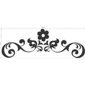 Adesivo Decorativo - Floral 067 - Tamanho: 150x53 cm - Branco