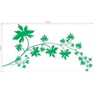 Adesivo Decorativo - Floral 068 - Tamanho: 115x60 cm - Branco