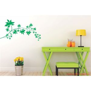 Adesivo Decorativo - Floral 068 - Tamanho: 115x60 cm - Verde