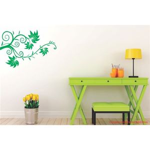 Adesivo Decorativo - Floral 069 - Tamanho: 83x60 cm - Verde