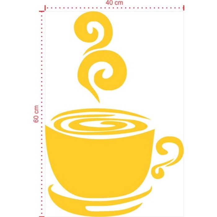 Adesivo Decorativo - Geladeira 012 - Tamanho: 40x60 cm - Amarelo