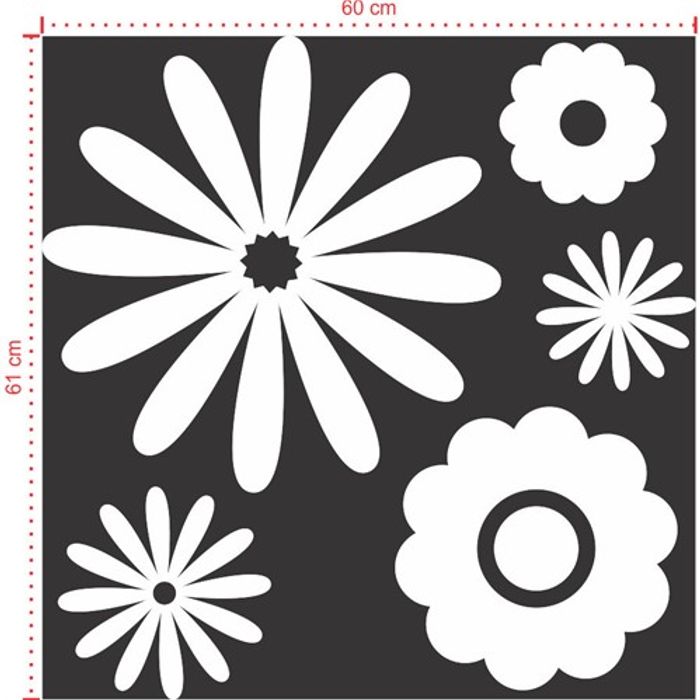Adesivo Decorativo - Infantil 004 - Tamanho: 60x61 cm - Branco