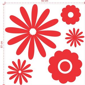 Adesivo Decorativo - Infantil 004 - Tamanho: 60x61 cm - Vermelho
