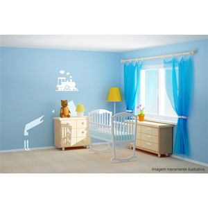 Adesivo Decorativo - Infantil 006 - Tamanho: 67x60 cm - Azul Claro
