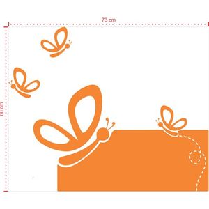 Adesivo Decorativo - Infantil 014 - Tamanho: 73x60 cm - Laranja