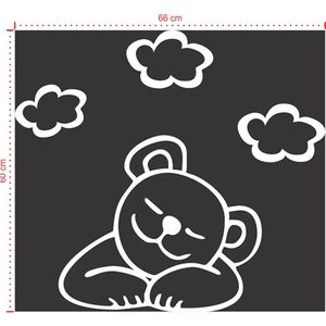 Adesivo Decorativo - Infantil 019 - Tamanho: 66x60 cm - Preto