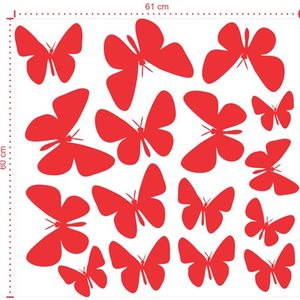 Adesivo Decorativo - Infantil 020 - Tamanho: 61x60 cm - Vermelho