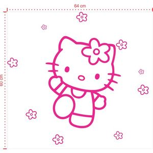 Adesivo Decorativo - Infantil 023 - Tamanho: 64x60 cm - Rosa