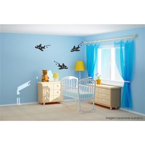 Adesivo Decorativo - Infantil 027 - Tamanho: 69x60 cm - Branco