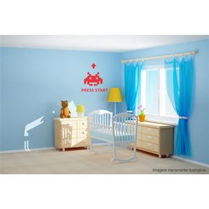 Adesivo Decorativo - Infantil 028 - Tamanho: 60x66 cm - Vermelho