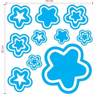 Adesivo Decorativo - Infantil 032 - Tamanho: 60x62 cm - Azul Céu