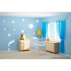 Adesivo Decorativo - Infantil 033 - Tamanho: 69x60 cm - Azul Céu