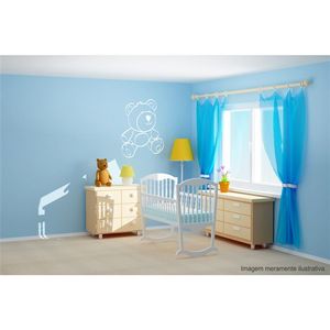 Adesivo Decorativo - Infantil 041 - Tamanho: 60x83 cm - Azul Céu