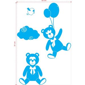 Adesivo Decorativo - Infantil 043 - Tamanho: 60x91 cm - Azul Céu