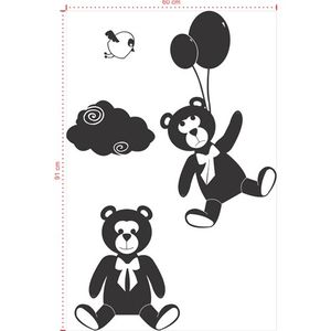 Adesivo Decorativo - Infantil 043 - Tamanho: 60x91 cm - Preto