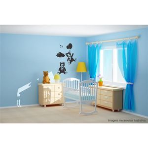 Adesivo Decorativo - Infantil 043 - Tamanho: 60x91 cm - Preto