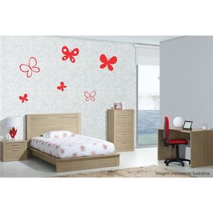 Adesivo Decorativo - Infantil 045 - Tamanho: 120x58 cm - Vermelho