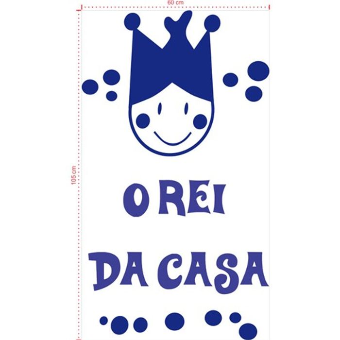 Adesivo Decorativo - Infantil 048 - Tamanho: 60x105 cm - Azul Marinho