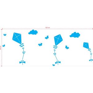 Adesivo Decorativo - Infantil 052 - Tamanho: 120x48 cm - Azul Céu
