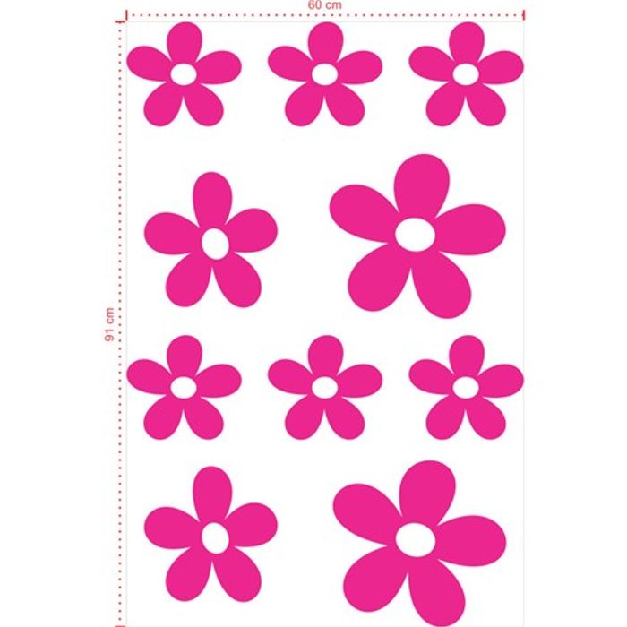 Adesivo Decorativo - Infantil 053 - Tamanho: 60x91 cm - Rosa