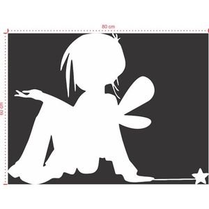Adesivo Decorativo - Infantil 056 - Tamanho: 80x60 cm - Branco