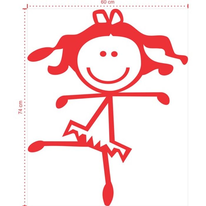 Adesivo Decorativo - Infantil 062 - Tamanho: 60x74 cm - Vermelho