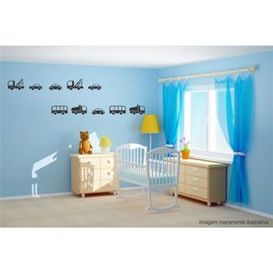 Adesivo Decorativo - Infantil 065 - Tamanho: 60x87 cm - Branco