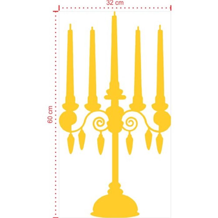 Adesivo Decorativo - Variado 009 - Tamanho: 32x60 cm - Amarelo Ouro